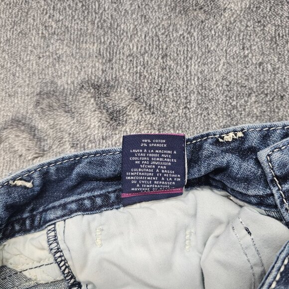 Vigoss The New York Capri Denim Jeans Womens 5/6 bling contrast stitching - Picture 6 of 12